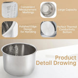 Olla Interior Instant Pot 6 Qt de Acero Inoxidable – Repuesto Original