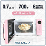 Microondas Nostalgia Retro 20l 800w Rosa Digital 120V