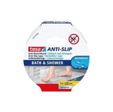 Cinta Antideslizante Para Bañera Ducha Tesa 25mm X 5mt Color Trasparente