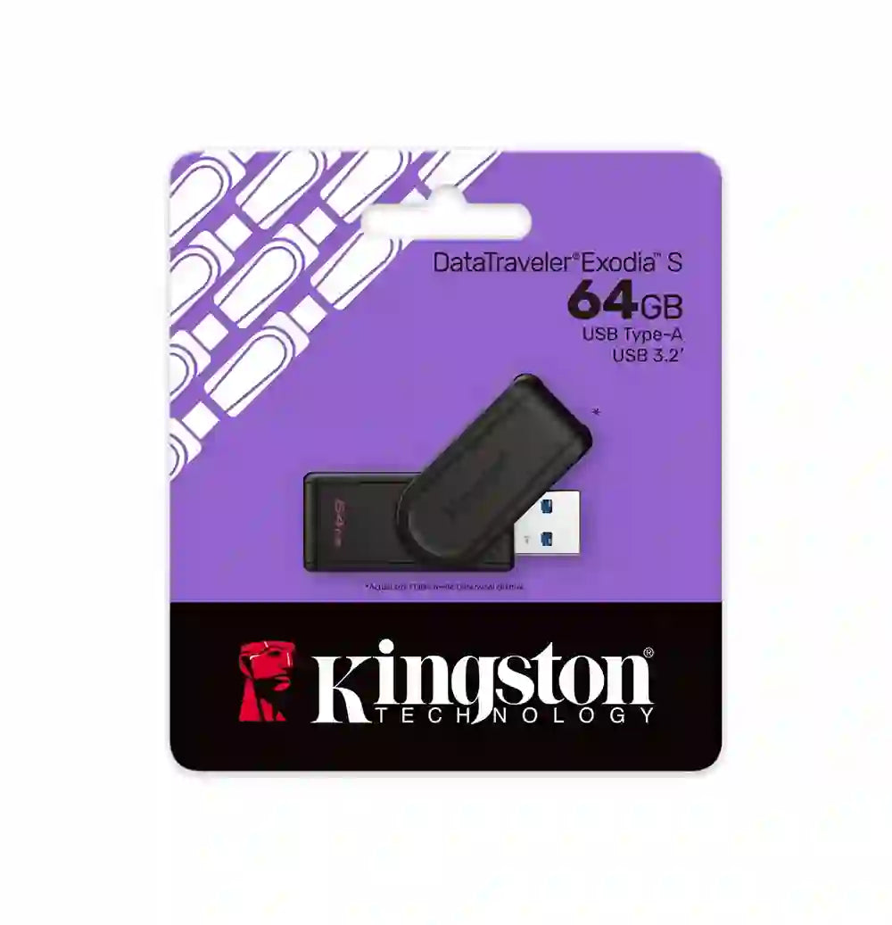 Kingston Usb Datatraveler Exodia S 64 Gb Usb-a 3.2 Gen 1