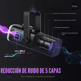 Micrófono Dinámico FIFINE AmpliGame AM8 | USB + XLR | RGB