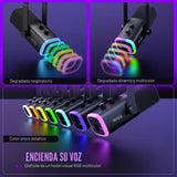 Micrófono Dinámico FIFINE AmpliGame AM8 | USB + XLR | RGB