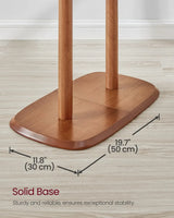 Perchero VASAGLE URCR040K01 de Pie 171 cm con 8 Ganchos y Estante – Caramel Brown