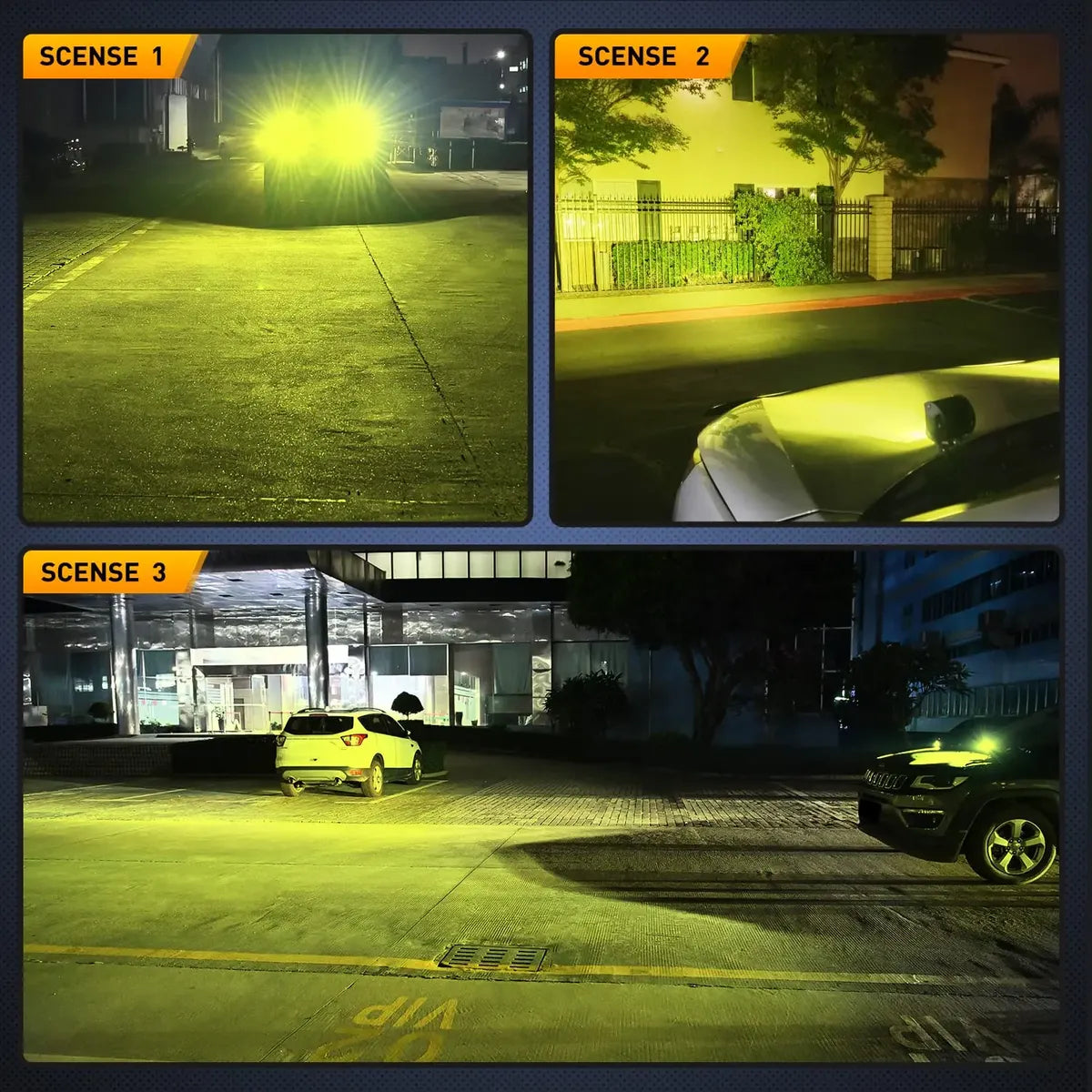 Combo LED Pods Nilight 3" Ámbar 42W Spot + Flood | Kit 2 Luces LED Off-Road 12V/24V