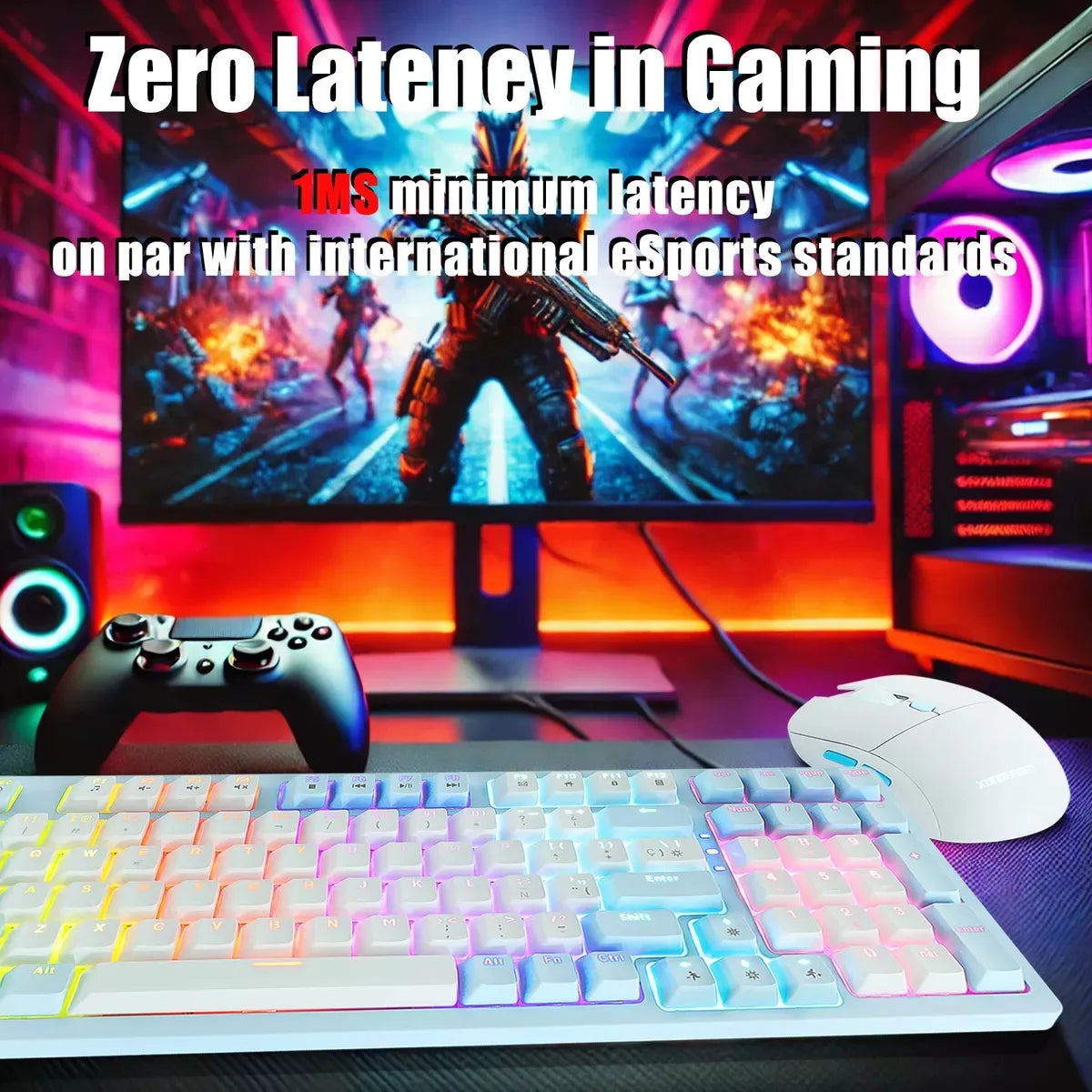 Set De Teclado Y Ratón Mecánicos Rgb, Profesional De 98 Teclas