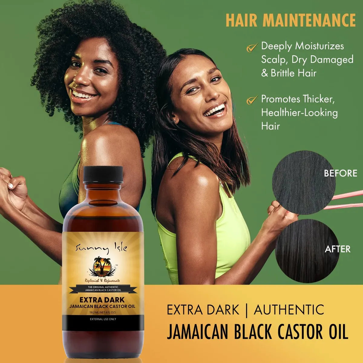 Aceite de Ricino Negro Jamaicano Sunny Isle Extra Dark 8 oz