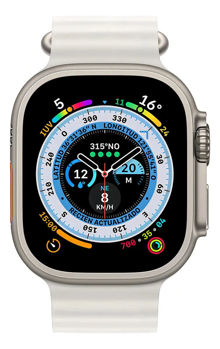 Apple Watch Ultra GPS 1ª Generacion - Caja de titanio 49 mm - Correa Ocean blanca REACONDICIONADO