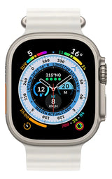 Apple Watch Ultra GPS 1ª Generacion - Caja de titanio 49 mm - Correa Ocean blanca REACONDICIONADO