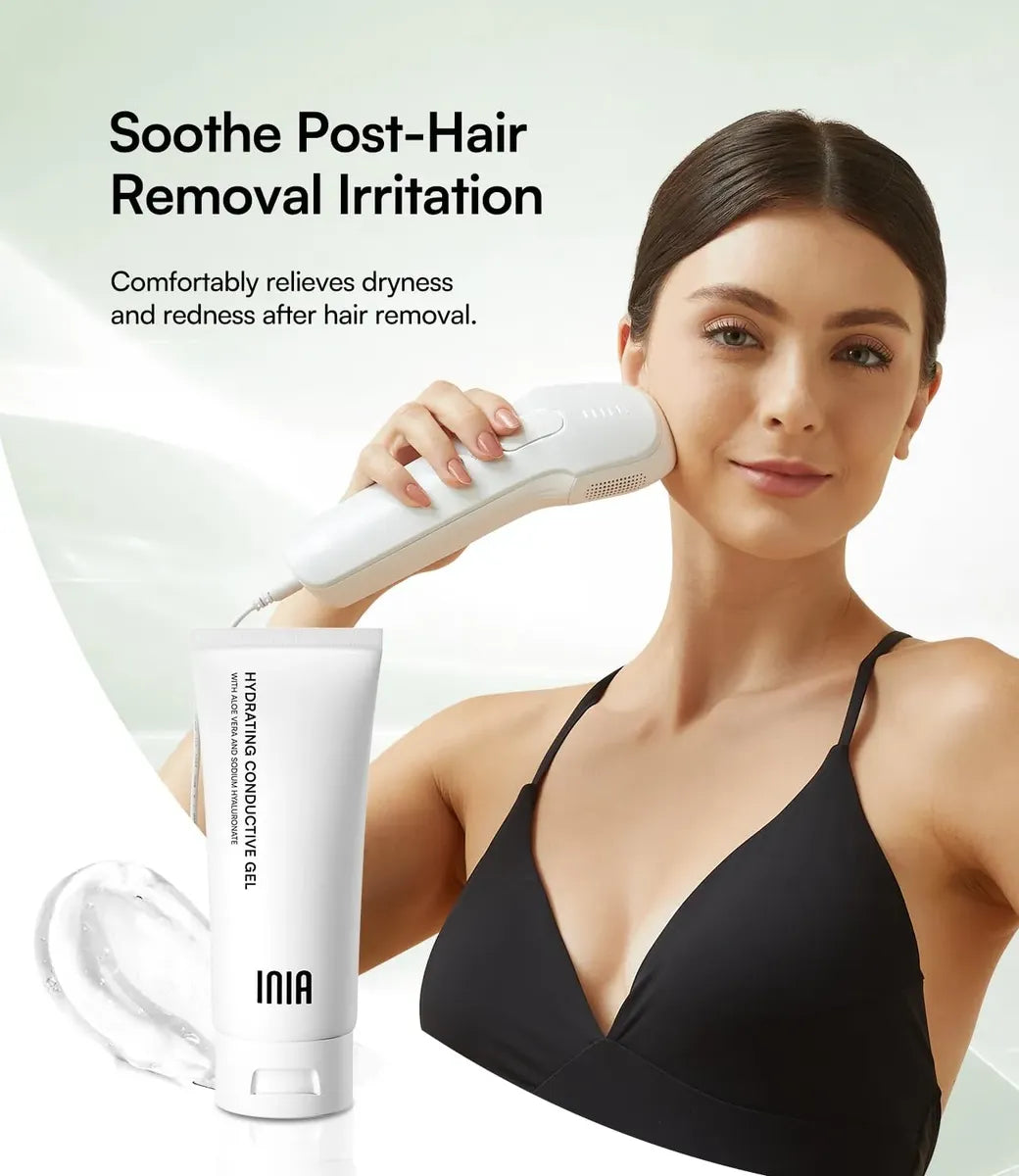 Gel Conductor INIA Microcurrent para Cuidado Facial y Corporal | Ácido Hialurónico y Aloe Vera