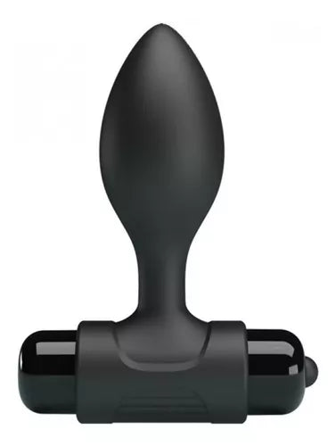 Tapón anal de silicona supersuave y aterciopelado con vibrador