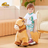 Qaba Caballito Eléctrico para Niños 6V con Música – Marrón
