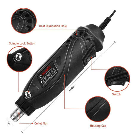 Rectificadora Tipo Dremel Mototool Goxawee C/140 Accesorios