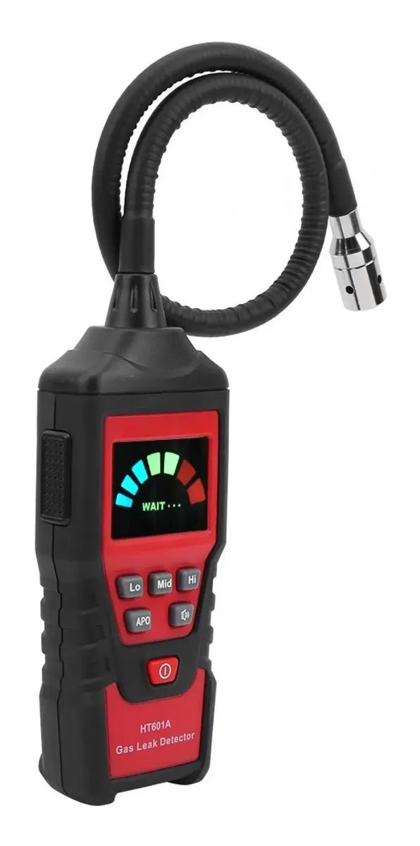 Detector Portátil de Fugas de Gas Combustible HT601A con Sonda Flexible y Alarma LED