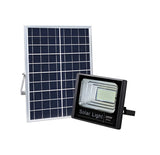 Foco Solar 200w Led Inteligente Control Remoto Ip66 Carcasa Negro Luz Blanco frío
