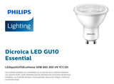Pack 4 Philips Led Gu10 4-50 Watts Dicroico Calido O Frio