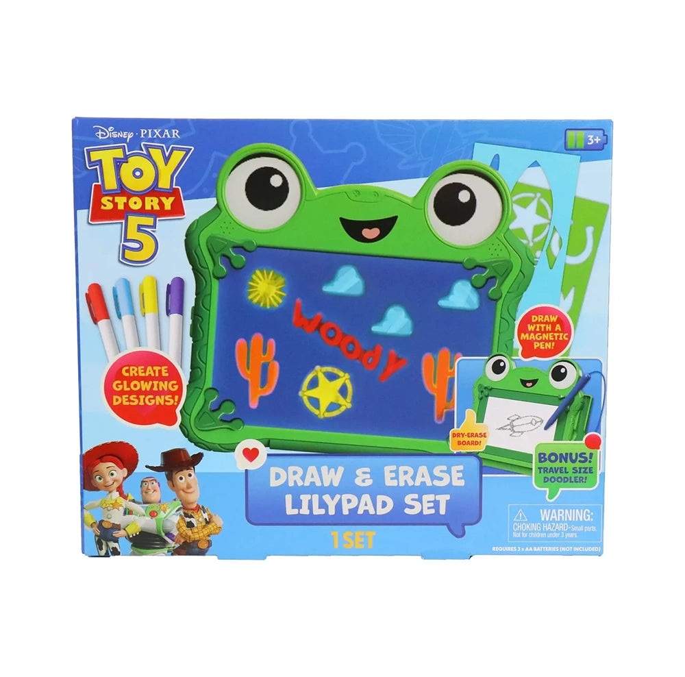 Disney Pixar Toy Story 5 Lilypad – Set para Dibujar y Borrar con Pizarra Luminosa 22 cm