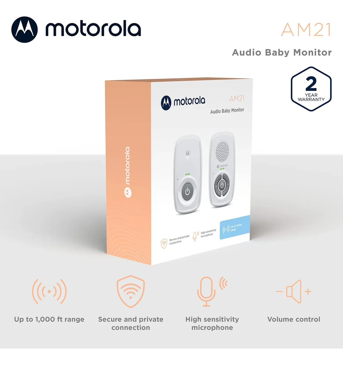 Monitor De Audio Para Bebés Motorola Nursery Am21