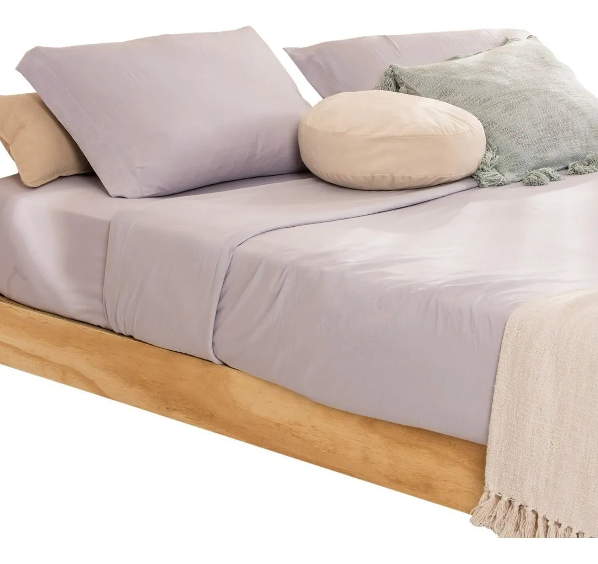 Sábanas 2 Plazas Arredo Extra Suaves Lisas Lila