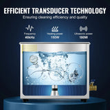 VEVOR Limpiador Ultrasónico 6 L, 40 kHz, con Temporizador Digital y Calentador – 120 V
