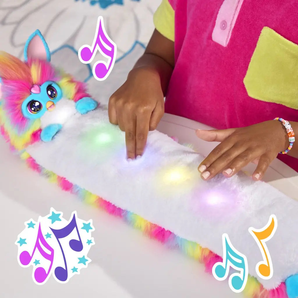 Furby DJ Interactivo Arcoíris – Peluche Electrónico con Música y Luces