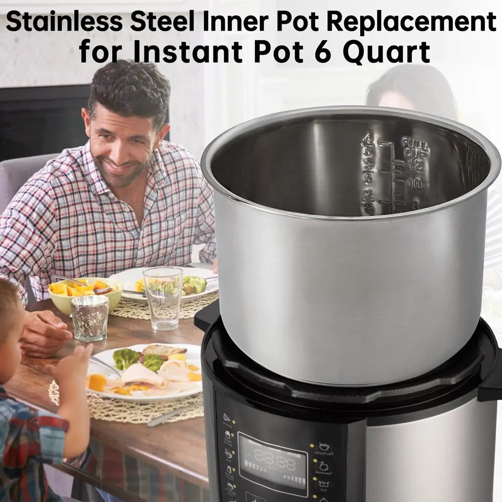 Olla Interior Instant Pot 6 Qt de Acero Inoxidable – Repuesto Original