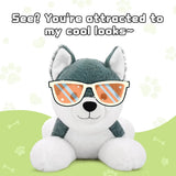 Peluche Husky MaoGoLan 28 cm | Perro de Felpa Suave | Juguete de Peluche