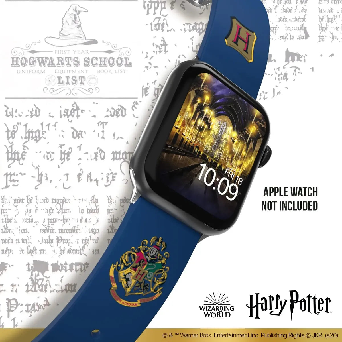 Harry Potter Edición Hogwarts - Correa de Silicona para Apple Watch y Smartwatch Android con un Pin de 22mm