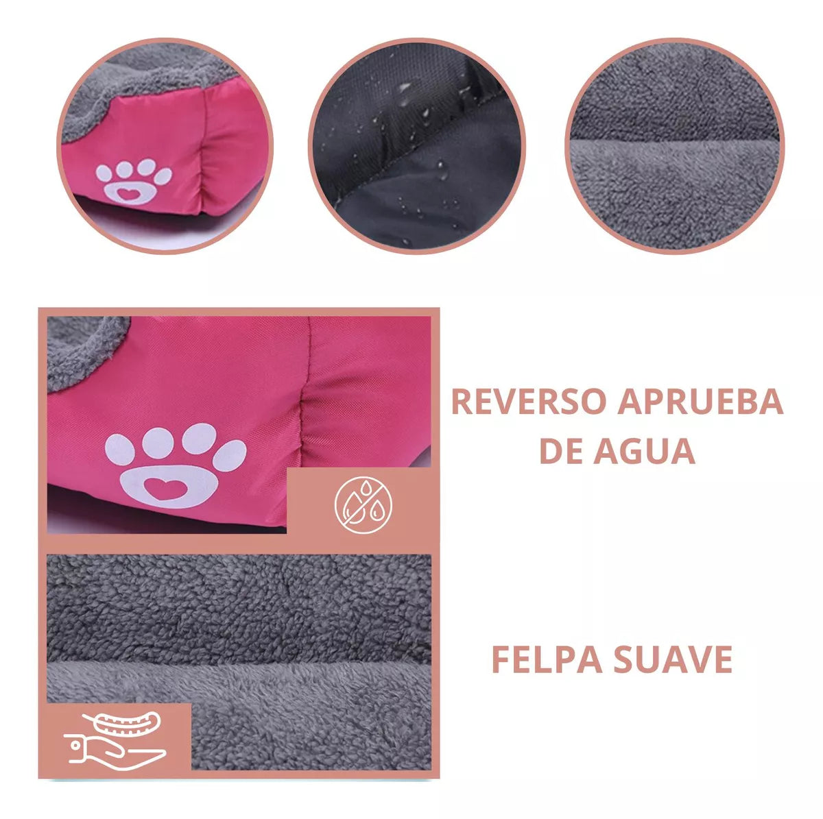 Cama Para Perros Gatos Mascotas Talla Xxl 98 X 72 Cm