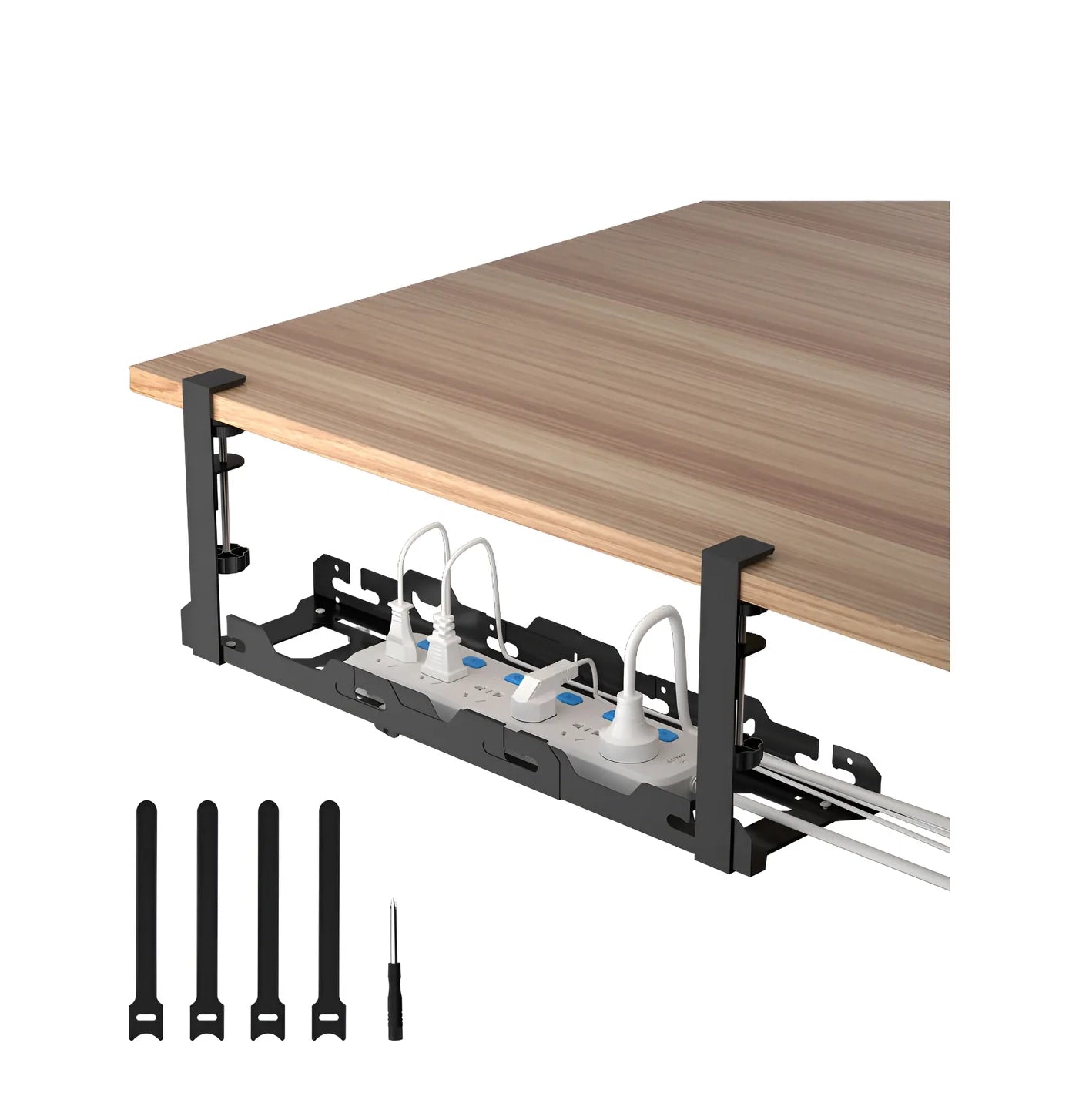 Organizador Cables Escritorio Telescópico De Metal 40-74cm