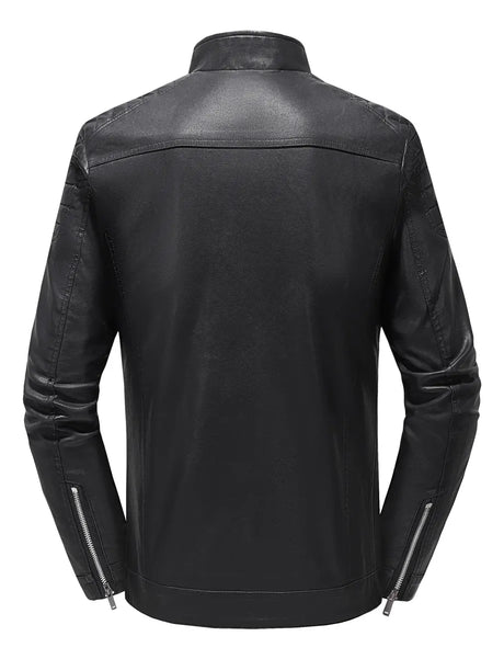Chaqueta de Ecocuero Hombre Vintage | Estilo Motociclista Urbano y Atemporal