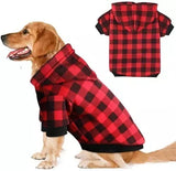Ropa de Navidad para perro, suéter a cuadros de dos patas con capucha para mascotas OPENBOX