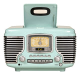 Radio de Mesa Crosley Corsair CR612B-AB Aqua Blue – AM/FM, CD y Bluetooth 120V