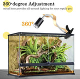 Lámparas De Calor Para Tortuga Reptiles 2 Bombillas Uva+uvb
