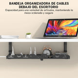 Organizador Cables Escritorio Telescópico De Metal 40-74cm