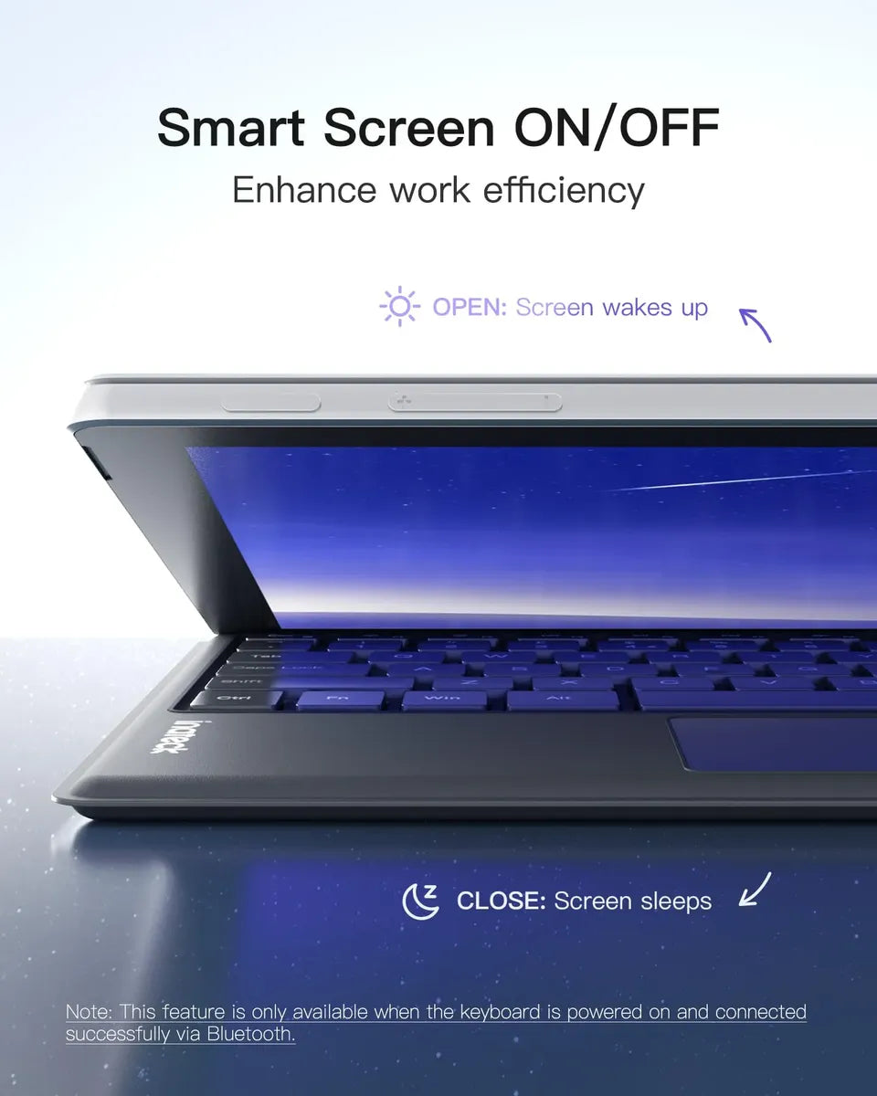 Teclado Inateck Bluetooth para Microsoft Surface Pro 7/7+/6/5/4 | Retroiluminado RGB | Touchpad | Open Box