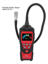 Detector Portátil de Fugas de Gas Combustible HT601A con Sonda Flexible y Alarma LED