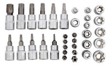 Juego de Conectores Torx Bit de 34 Piezas con Enchufes