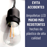 Guirnalda Luces Led 10 Metros Unible Exterior +10 Ampolletas Maxwell Guijarset01 Cálido