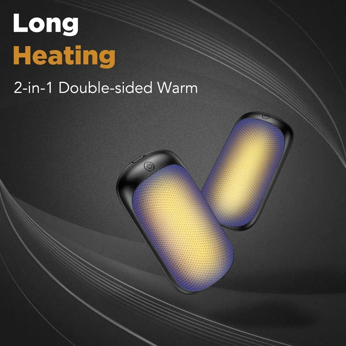 Calentadores de Manos Recargables 2 Pack – Inalámbricos hasta 131 °F
