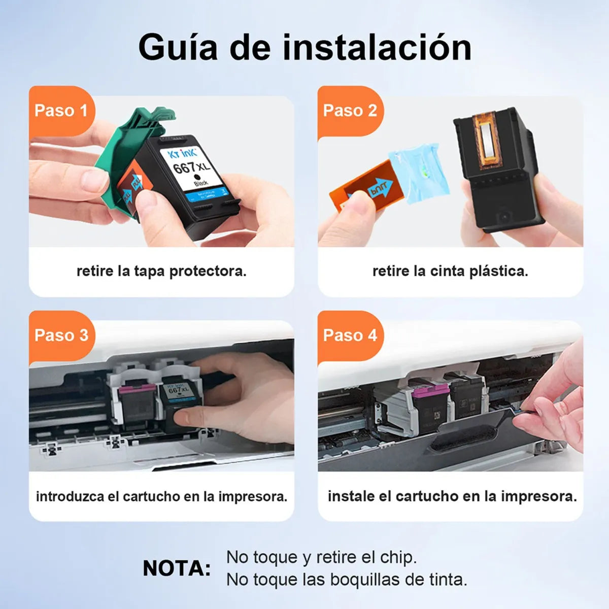 Cartucho De Tinta Compatible Para Hp 667xl Color / Negro