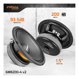 Parlante Altavoz Prv Audio 65 6mb200-4 V2, 4 O, Graves Y Medios