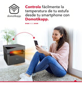 Estufa Infrarroja 2 En 1 Thor Silver 1500 Wifi Color Gris oscuro