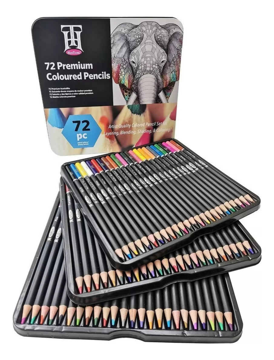 Set 72 Lapices Colores Arte Profesional A Base Aceite Dibujo