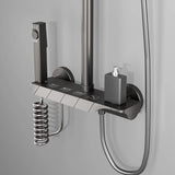 Columna ducha gris pistola con llave de piano