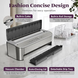 Máquina selladora al vacío Mesliese 85kpa 120w con cortador y bolsas