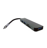 Hub USB-C 6 en 1 HDMI 4K USB 3.0 SD TF