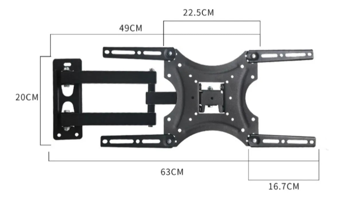 Soporte Pared Tv 14-55 Pulgadas 120 Grados Extendible