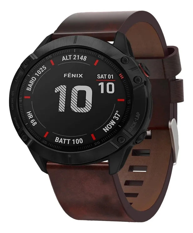 Correa de Cuero para Garmin Fenix 6x Sapphire