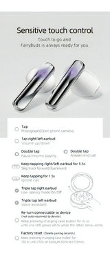 Auriculares Inalámbricos Bluetooth Qcy T21 Fairy Buds Tactil Color Plateado