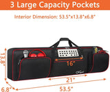 Estuche Acolchado SNIGJAT para Teclado de 88 Teclas | Impermeable | Mochila con 3 Bolsillos | Negro/Rojo